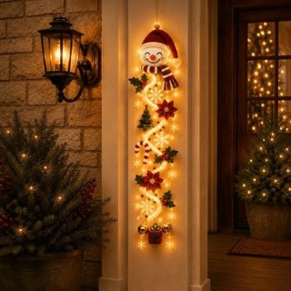Novo Cabide De Porta De Natal Brilhante