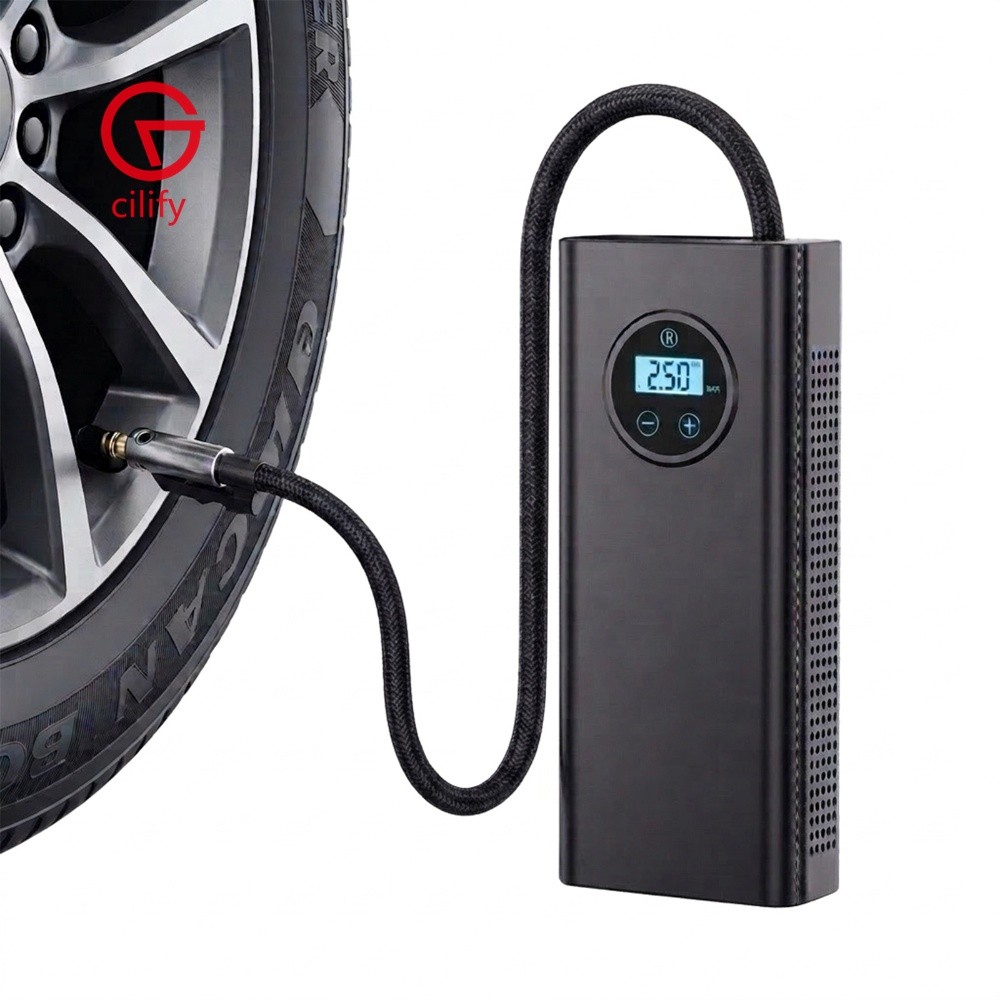 Compressor De Ar Digital Do Carro Inflador 12V Dos Pneus Com Calibre Para Bicicletas Das Motocicletas Carros