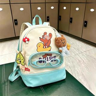 Saco de natação seco molhado separação crianças natação dedicado saco traseiro à prova dwaterproof água bonito menina gr