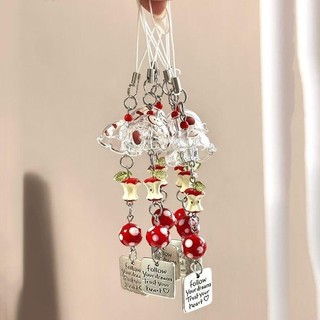 Presente de formatura elementos de maçã vermelha pingente Interior ins sinos de vento cordão bonito do telefone móvel Di