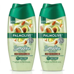 Kit 2 Sab Líq Corporal Palmolive Smoothie Esfoliante 250ml Cada