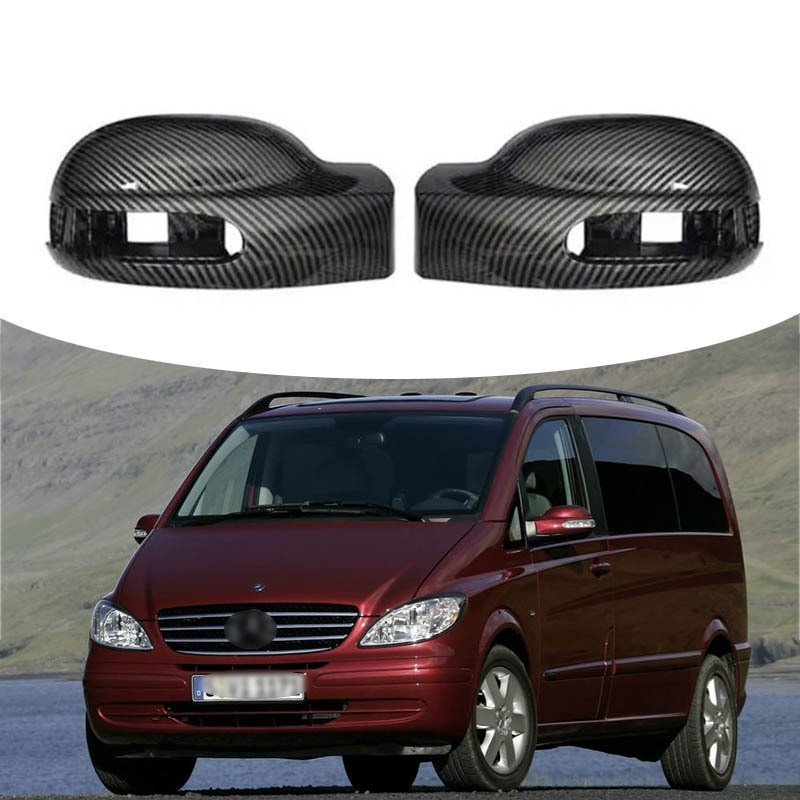 Adequado para 03-10 Mercedes-benz benz Viano W639 capa de espelho reverso padrão de carbono espelho retrovisor escudo re