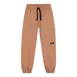 Calça Jogger Infantil Menino Sarja Colorittá Marrom