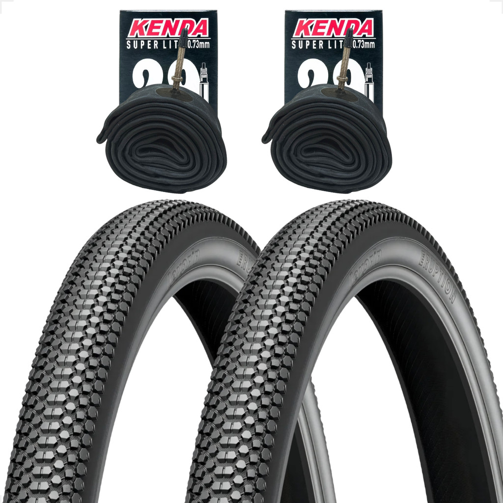 Par Pneu Eruption Levorin Aro 29 x 2.30 Bike Banda Leve Arame + Camaras de Ar 29 Kenda Bico Fino