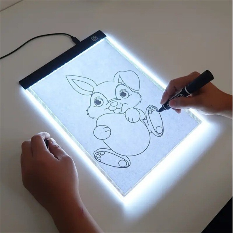Estudante luz translúcida pintura placa ferramenta de desenho cópia projeção pintura crianças regulável Led luz esteira 