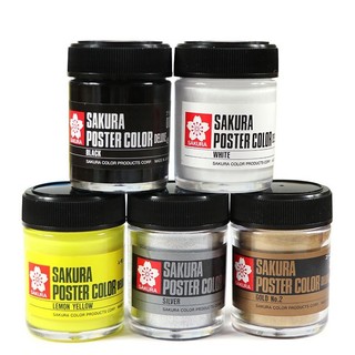 Pigmento de guache de flor de cerejeira japonesa 45ml pigmento aquarela fluorescente branco dourado profissional degomag