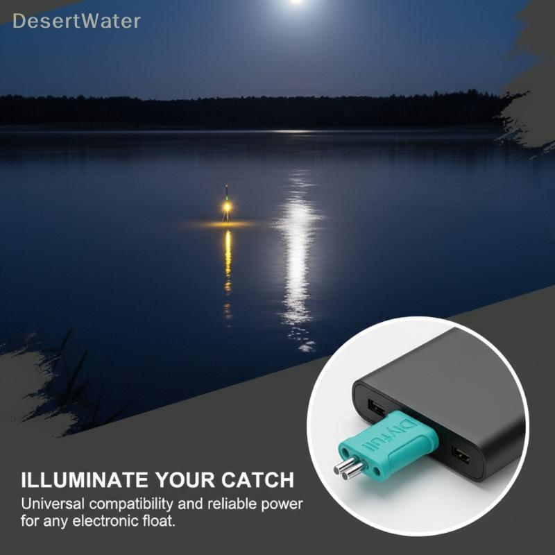 < DesertW > Flutuador Luminoso CR425 Conjunto De Carregador USB De Pesca LIR425 Eletrônico Noite Luz Isca Novo