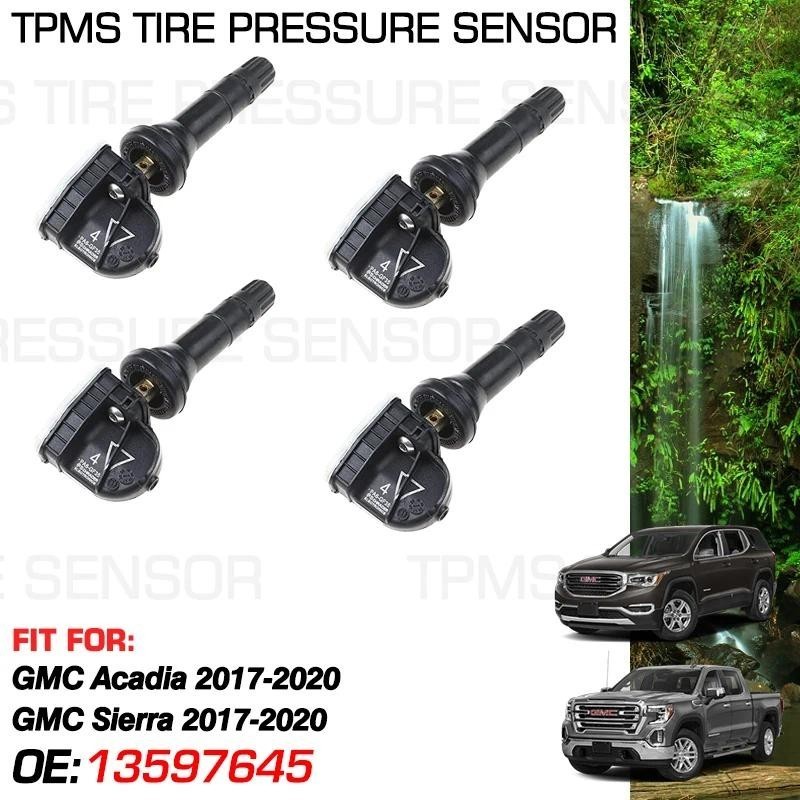Sensor Monitor De Pressão Dos Pneus Do Carro 433 MHz Para GMC Acadia 2017-2020 Sierra 1500 2500 3500 13597645 13522629 1