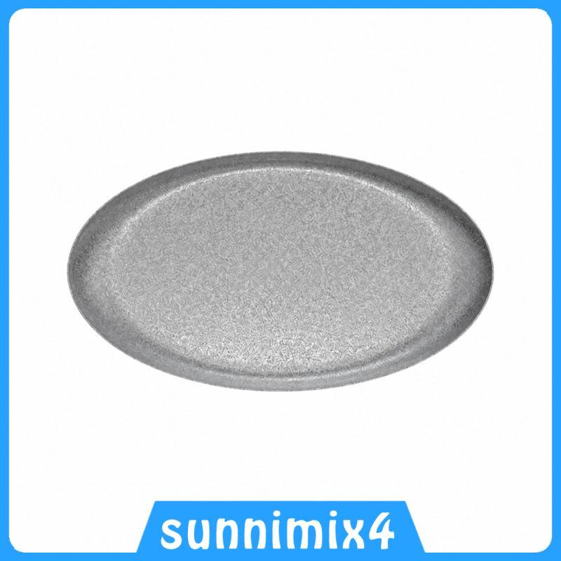 [Sunnimix4] Prato De Servir Retrô De Aço Inoxidável Raso Para Churrasco Panela Quente Lanches Sobremesa Talheres Vintage