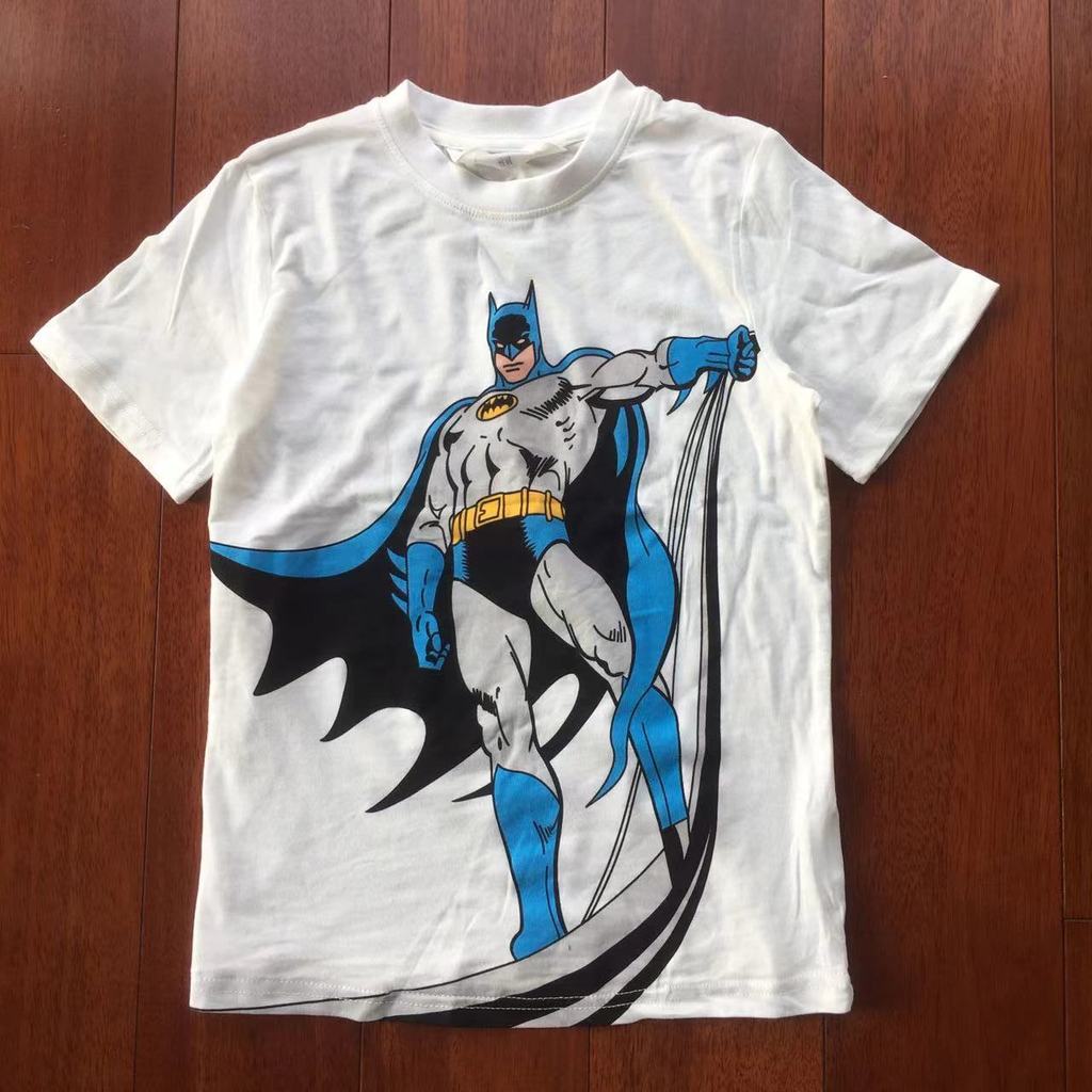 Liberação Exportação de comércio exterior roupas infantis meninos verão desenho animado Batman fino algodão puro manga c