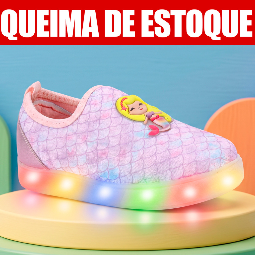 Tenis Infantil Feminino Led Tenis De Menina Tenis Infantil Menina Pisca Pisca Queima