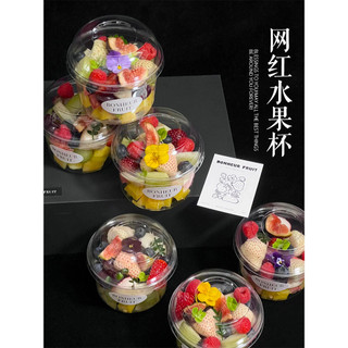 Caixa de embalagem descartável para frutas, pesca de frutas, sobremesa, copo, transparente, caixa de frutas secas, grau 