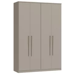 Guarda-Roupa Modulado 4 Portas Elegance Cinza/Níquel Níquel