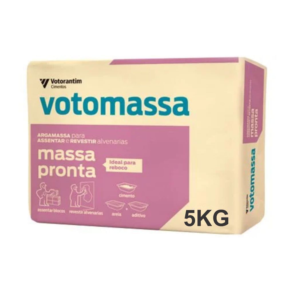 Votomassa Massa Pronta 5kg Assentar e Revestir Reboco Votorantim 5kg