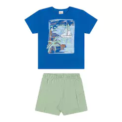 Conjunto Infantil Menino Veleiro Elian Azul