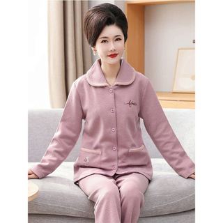 Fenteng Ke'an ar algodão Interlayer pijamas senhoras Cardigan primavera outono inverno puro algodão acolchoado outono in