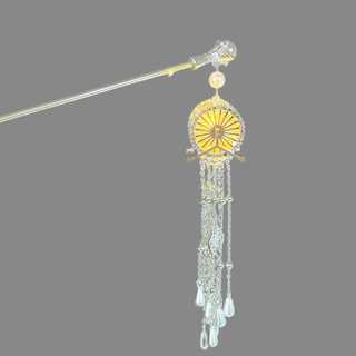 Moinho de vento borla luminosa hairpin feminino estilo chinês High-End nicho Headdress hairpin acessórios para o cabelo 