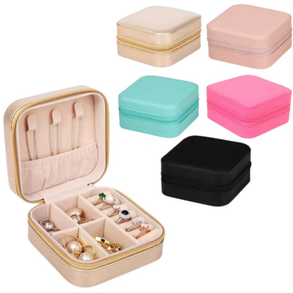 Estojo portátil para joias, ideal para viagens, para guardar brincos, colares e bijuterias – oferta promocional 6679.