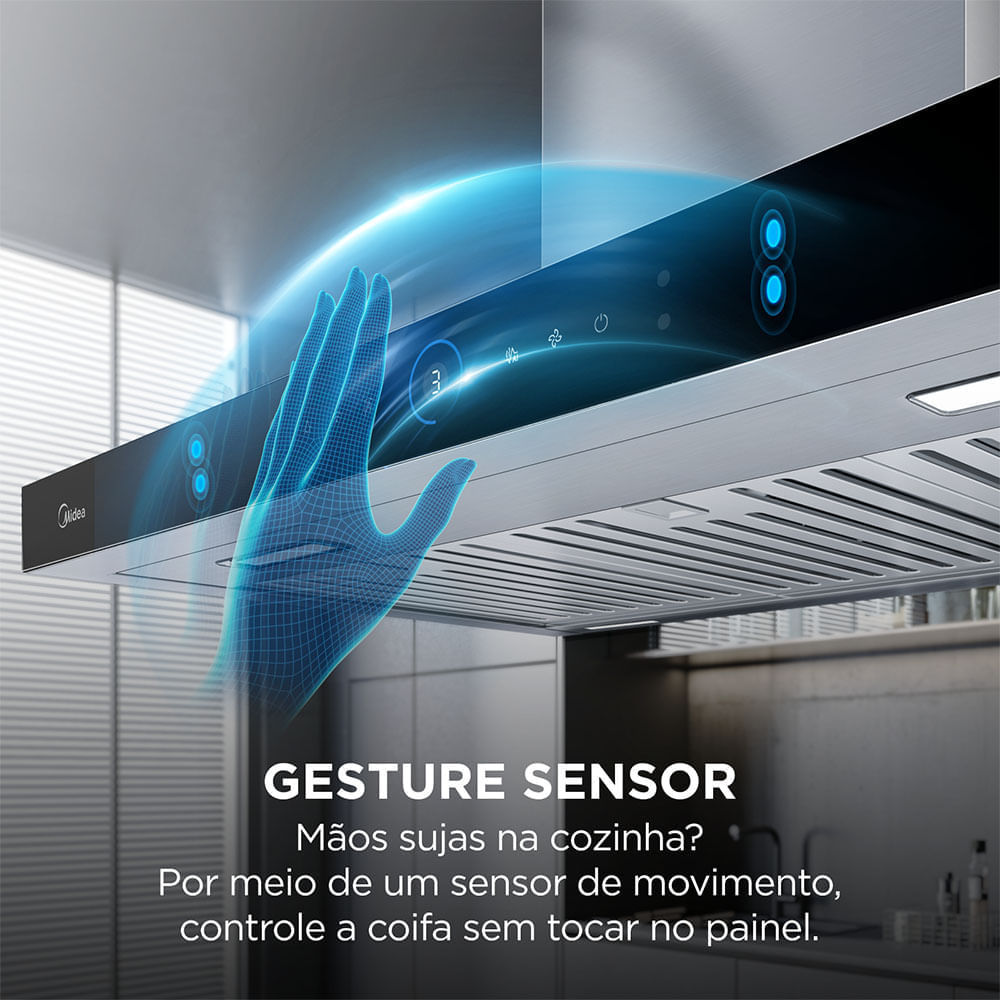 Coifa de Ilha 90cm Smart Pro Touch Midea — imagem 2 de 2
