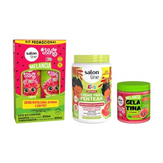 Kit Shampoo + Condicionador + Creme de Pentear 1KG e Gelatina 550g Melancia em Oferta na Shopee