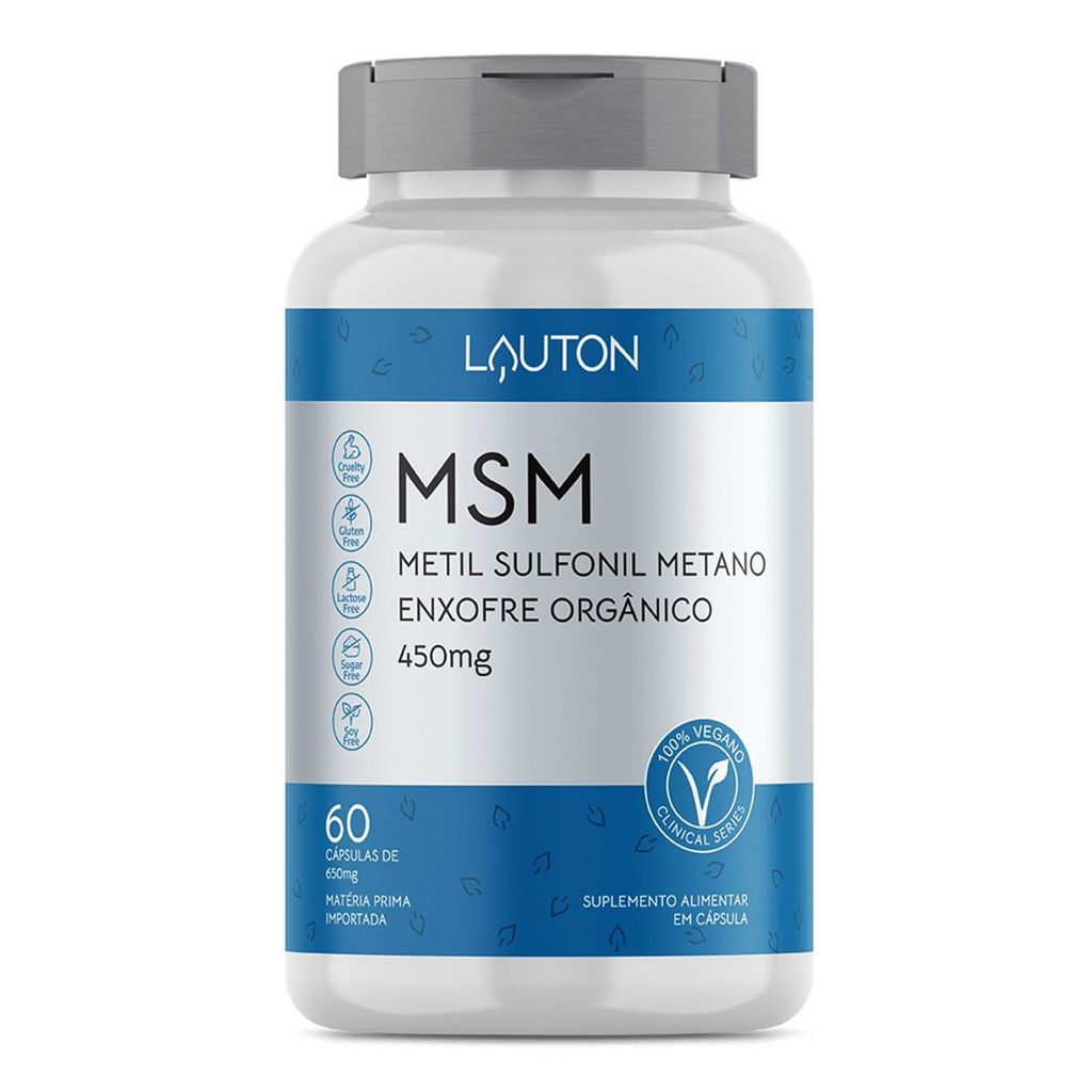 MSM - Metil Sulfonil Metano - 60 Cápsulas - Lauton Nutrition em Oferta na Shopee