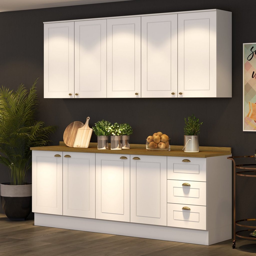 Cozinha Compacta 4 Peças Emily Espresso Móveis: Onde Comprar | BuscaProdutos