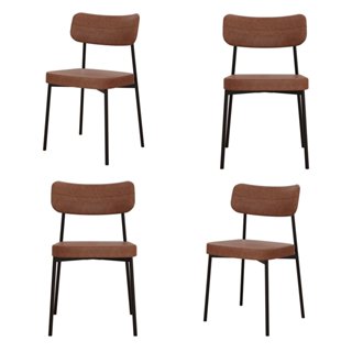 Kit com 4 Cadeiras para Sala de Jantar Mona Yescasa Preto/Whisky em Oferta na Shopee