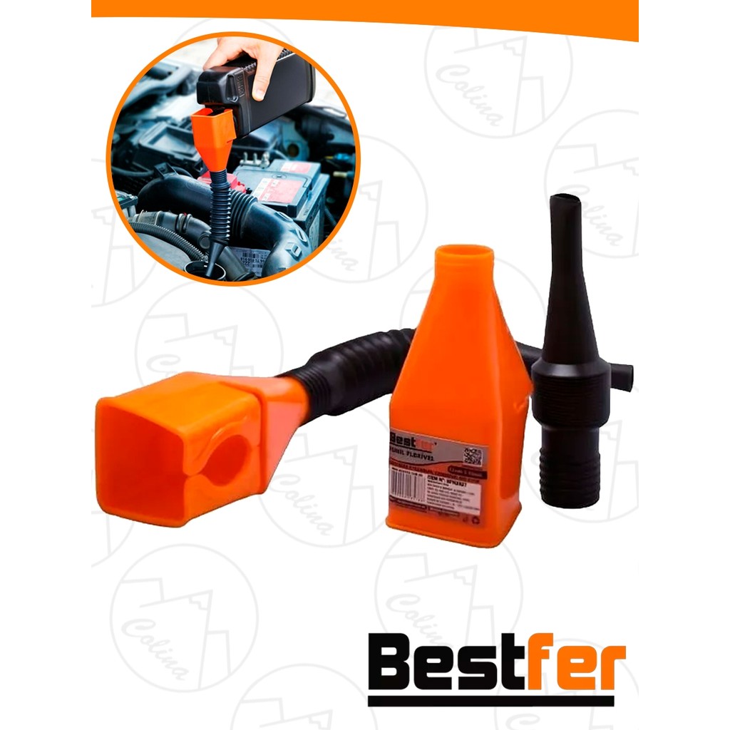 Funil Flexível Automotivo Com Adaptador Ajustável Para Galão Garrafa Bestfer