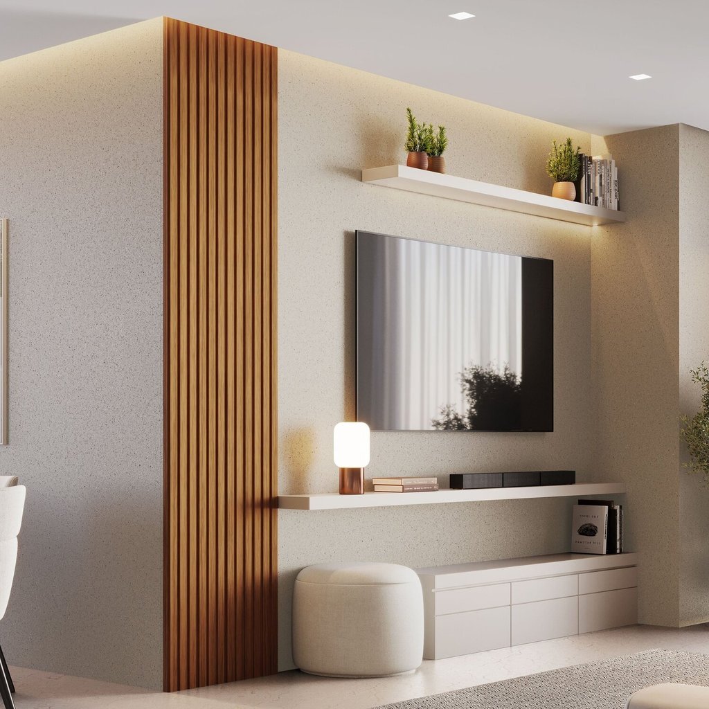 Painel Ripado Milão 2,50x0,58x3,3mm(1,45)m² Ecorevest Freijó em Oferta na Shopee