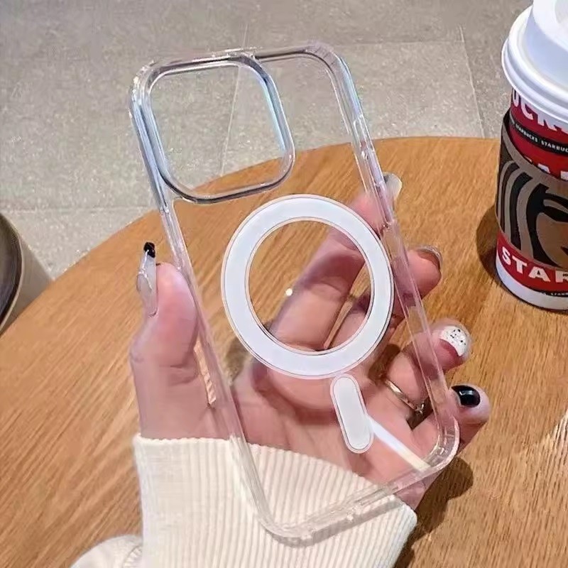 Capa Capinha Transparente Para iPhone 11 12 13 14 15 16 Silicone Anti Impacto Com MagSafe em Oferta na Shopee