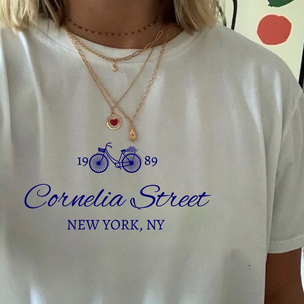 Camiseta Unissex Taylor Swift  Bike Cornelia Street Básica 100% Algodão Streetwear Pop Fashion
