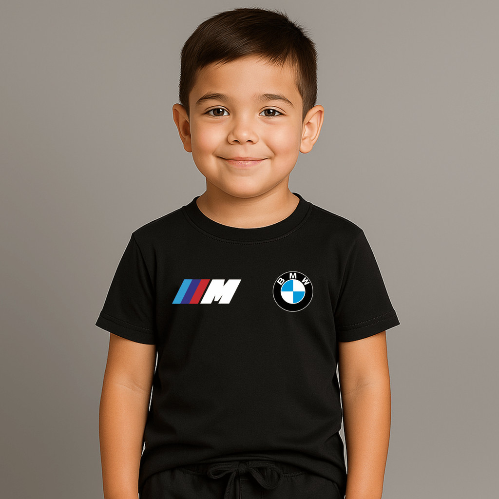 Camiseta Infantil Algodão BMW M Motor Sport Carro Luxo Linha Esportiva
