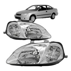 Par Farol Honda Civic 1999 2000 Tyc