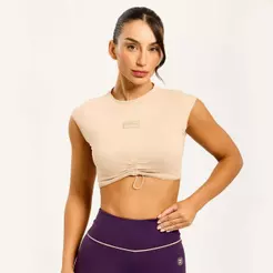 Cropped Manga Japonesa Ivory Poliamida Soft Com Bojo