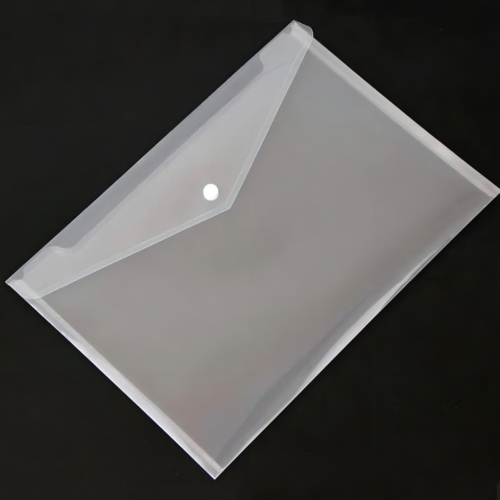 Kit Pastas Envelope Com Botão OfícioA4 Transparente em Oferta na Shopee