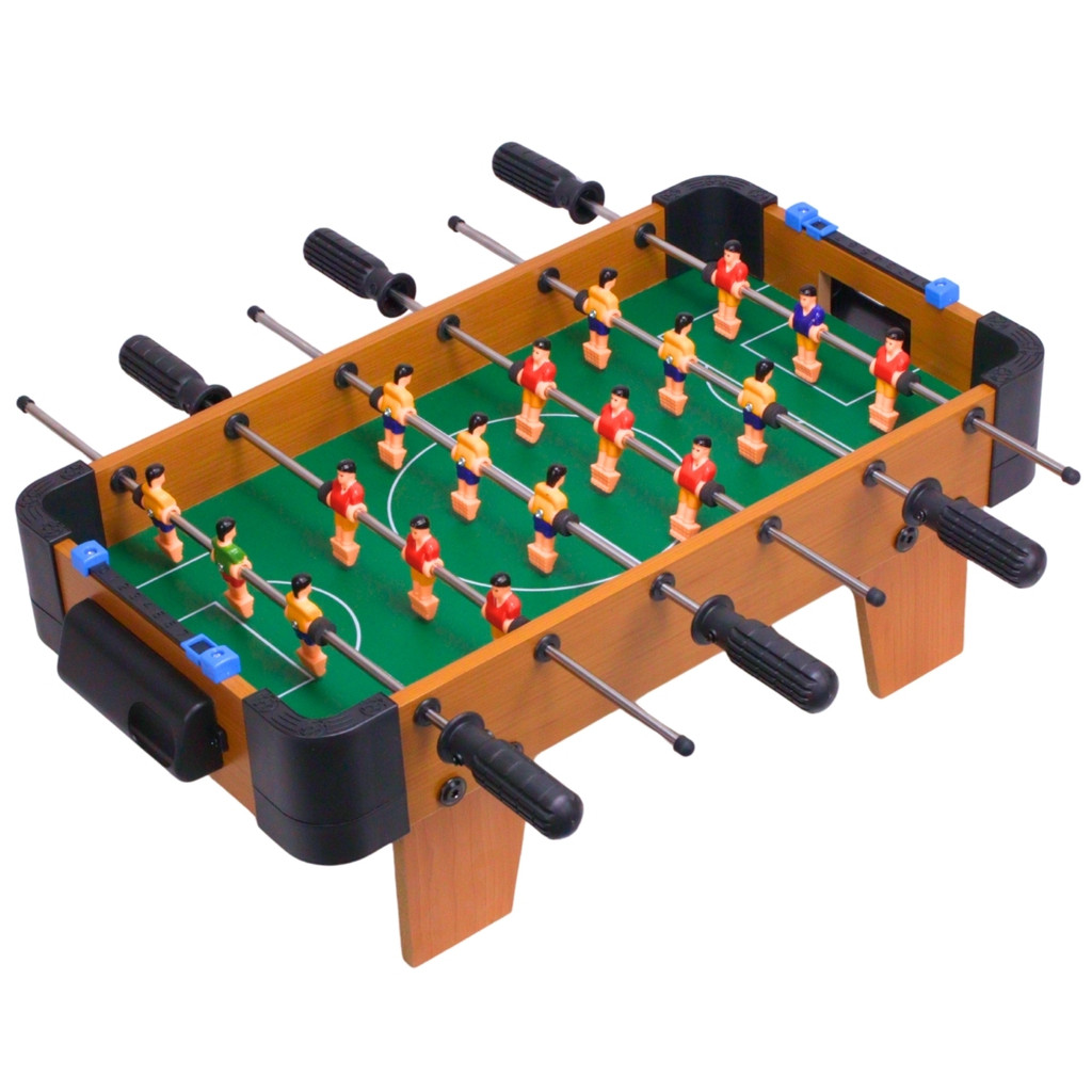 Jogo De Futebol De Mesa Mini Pebolim Totó de Madeira Com Bolas E Placar Brinquedo Infantil - Castela