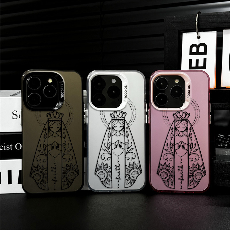 Capinha de Nossa Senhora Aparecida Para iPhone XR Xs Max 7 Plus 8 16 15 14 13 12 11 XS 14 pro Case Capa De Celular C-IMD