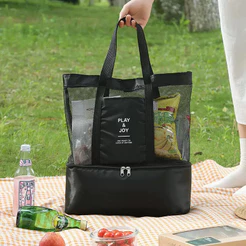 Bolsa Verão De Praia Com Compartimento Térmico Embutid