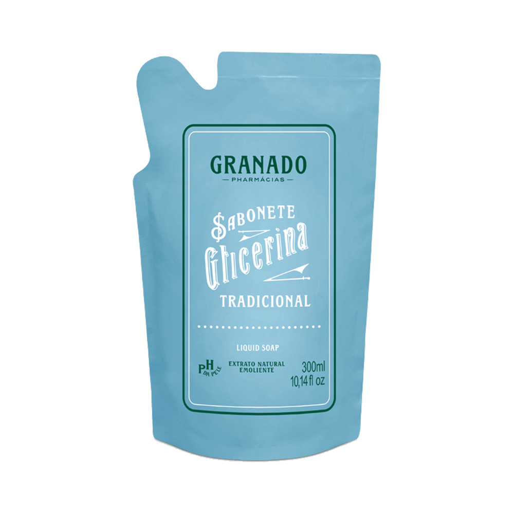 Sabonete Líquido Granado Refil Glicerina Tradicional 300ml