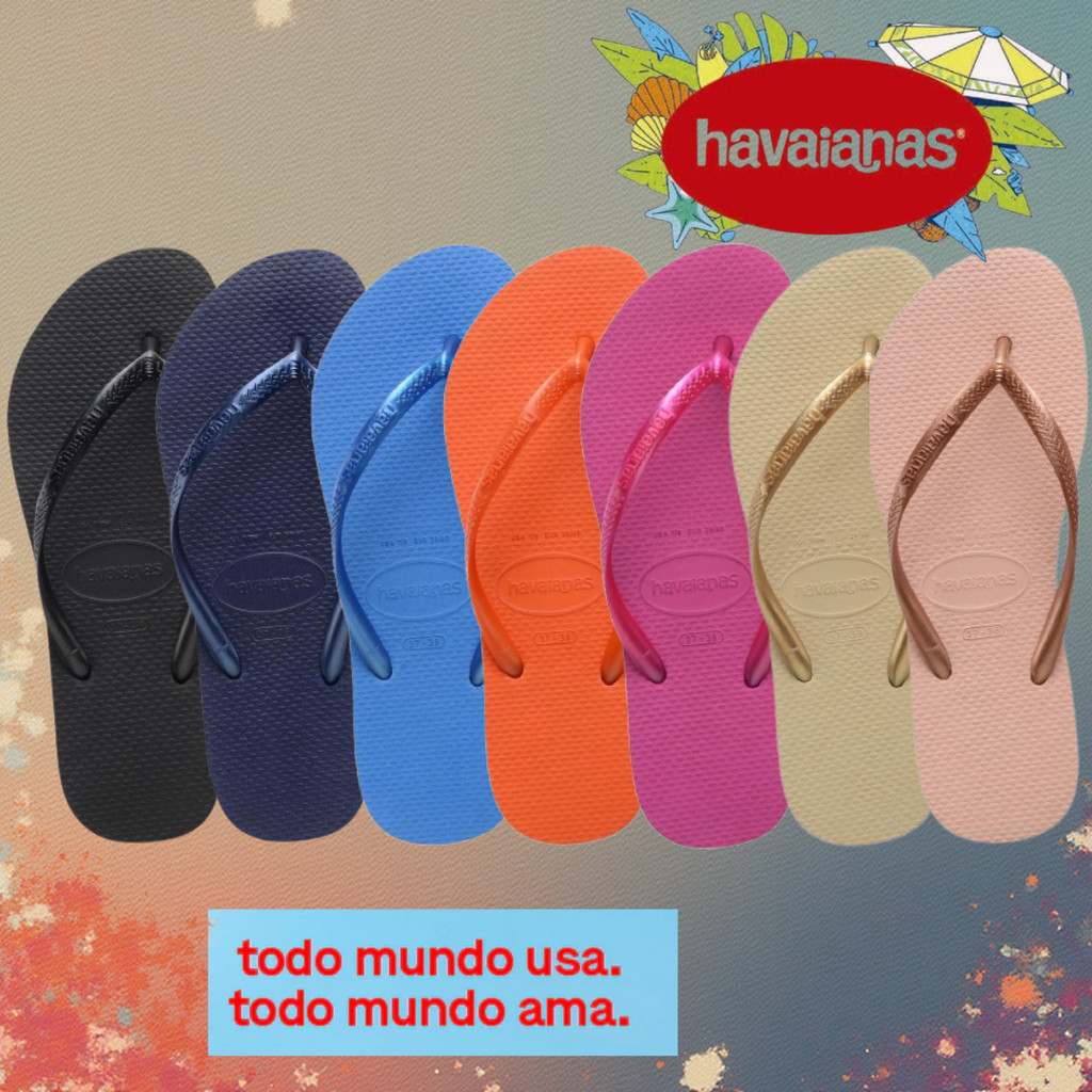 Chinelo Feminino Havaianas slim correia fina Sandália feminino confortável Adulto Original