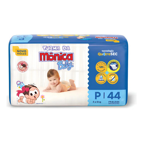 FRALDA BABY P TURMA MONICA 44UN