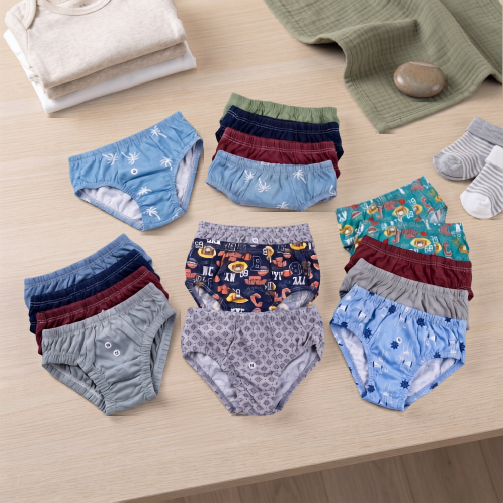 Kit Cuecas Infantis Sortidas Modelo Slip Algodão Confortável cuequinha menino