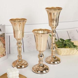  Vaso De Ferro Dourado , Adereços Para Fotos De Casamento Em Forjado , Suportes Flores Simuladas Anti-Queda