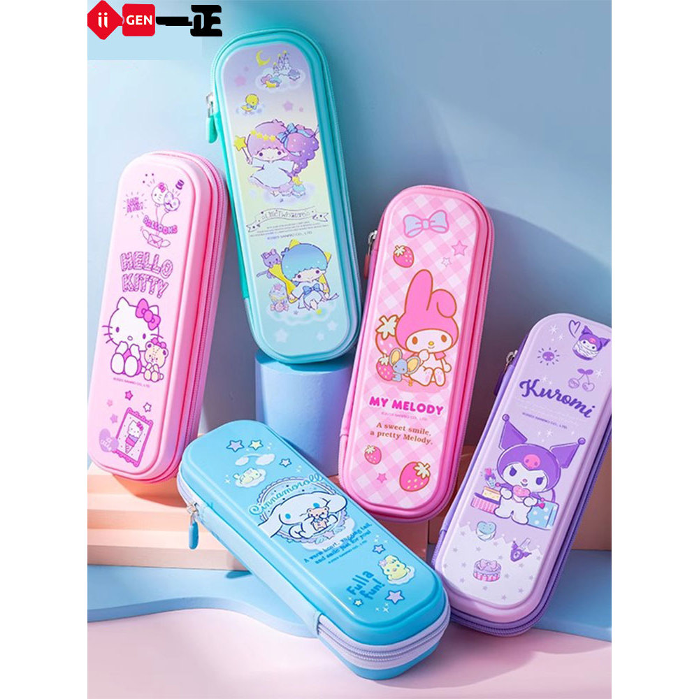Yizheng Sanrio caixa de lápis Kuromi caixa de papelaria melodia lápis caso saco de papelaria crianças caixa de armazenam