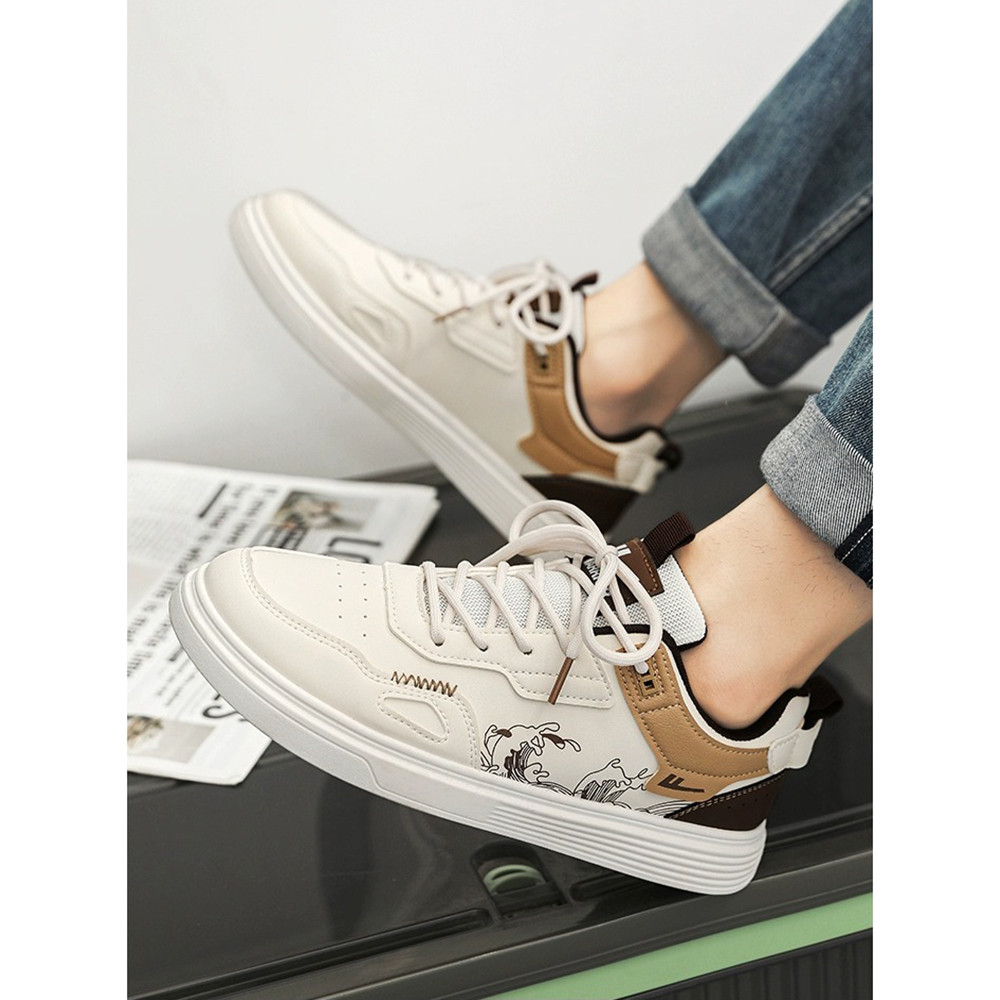 Puxar para trás sapatos masculinos de cano baixo sapatos esportivos casuais 2026 primavera verão pequenos sapatos branco