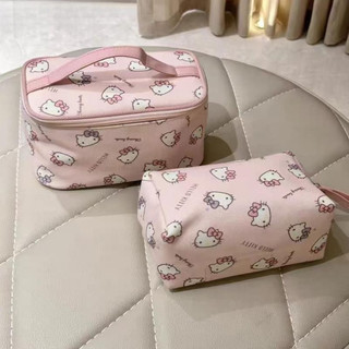 Bolsa de Armazenamento de Cosméticos Portátil Rosa de Grande Capacidade