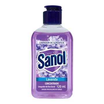 Sanol Limpador Concentrado de Superfície Lavanda 120ml