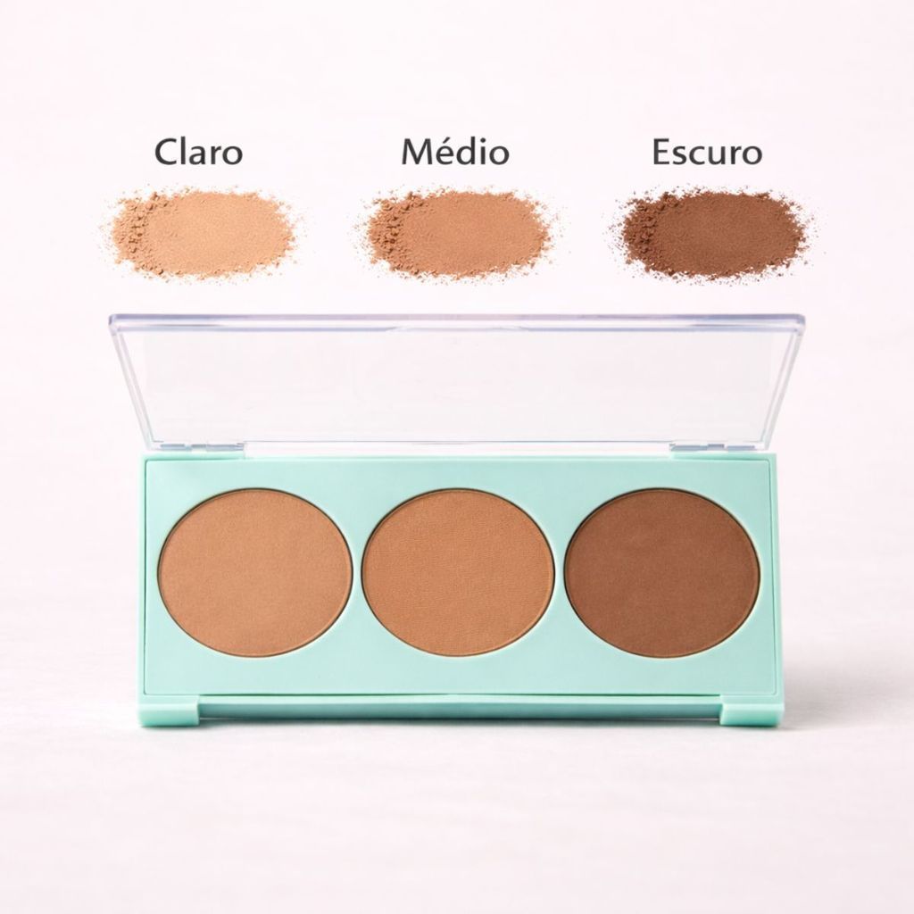 Paleta de Trio de Contorno Tropical Skin Maquiagem Dapop