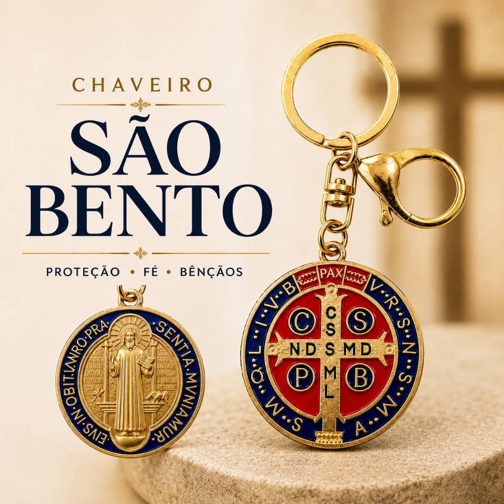 Chaveiro São Bento Mosquete Premium Resinado - PROMOÇÃO