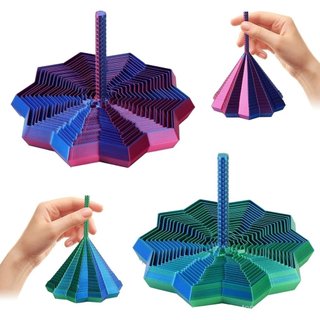 2 Peças de Estrela Sensorial Expansível Impressa em 3D, Brinquedos Anti-estresse Expansíveis de 4,3 Polegadas com Design